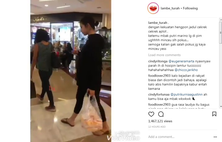 Potret Putri Marino Belanja Sendiri di Mall