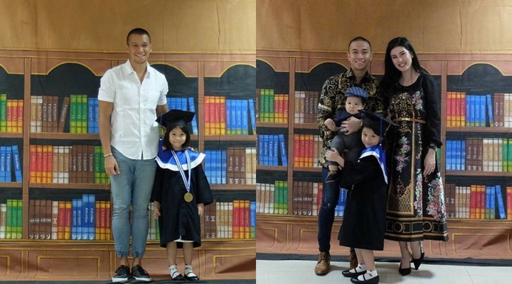Foto: Kompak Hadir di Wisuda Anak, Penampilan Samuel Rizal & Suami Baru Mantan Istri Jadi Sorotan