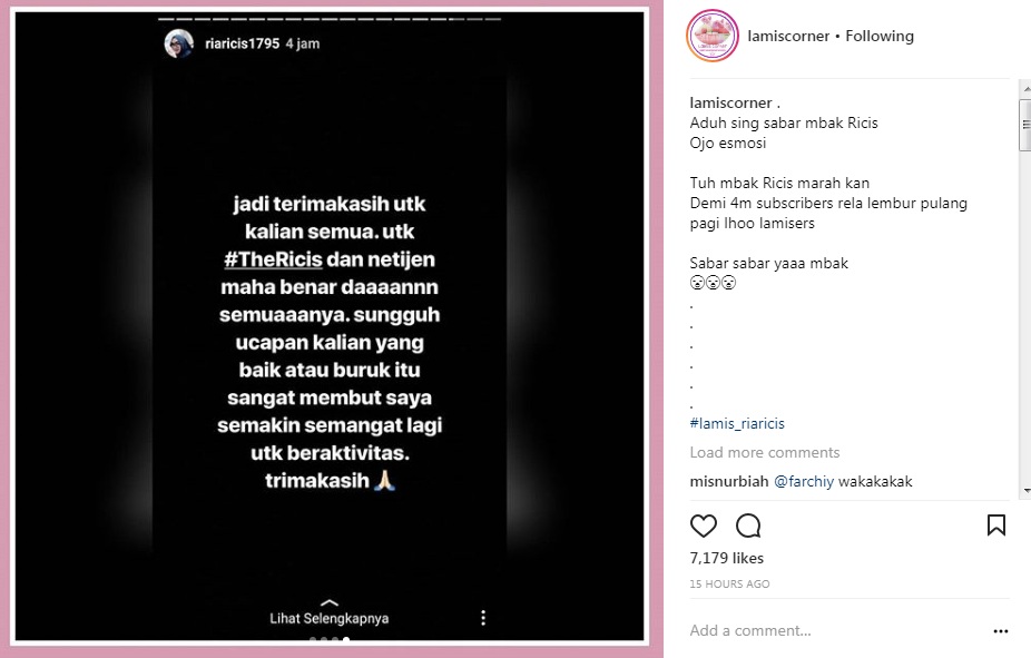 Ria Ricis Ucapkan Terima Kasih Pada Netizen