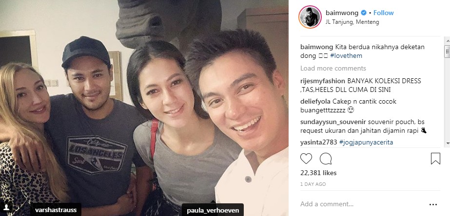 Baim Wong Double Date dengan Panji Trihatmodjo dan Kekasih