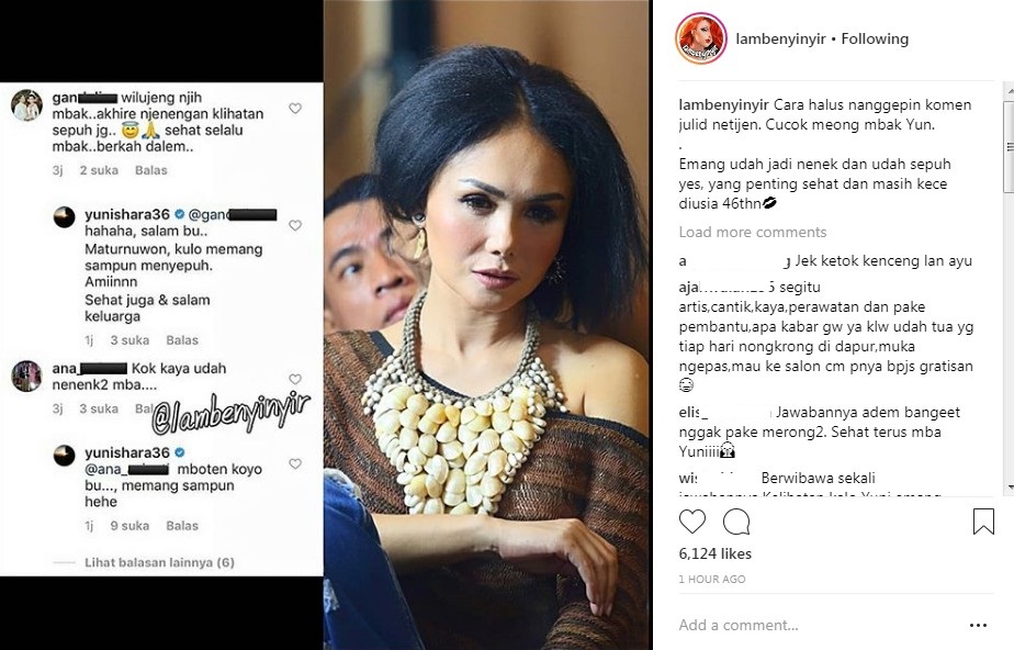 Tanggapan Yuni Shara Saat Disebut Tua dan Seperti Nenek-Nenek