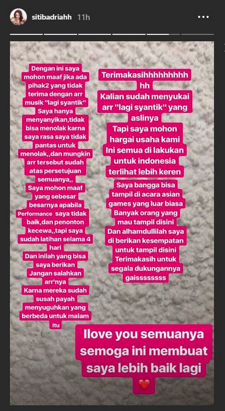 Siti Badriah Klarifikasi Soal Aransemen \'Lagi Syantik\'