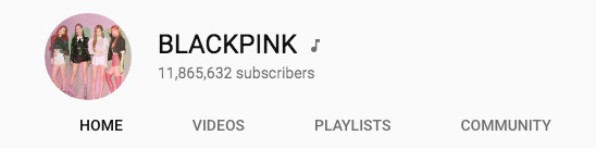 Jumlah Subscriber di Channel YouTube Resmi Black Pink