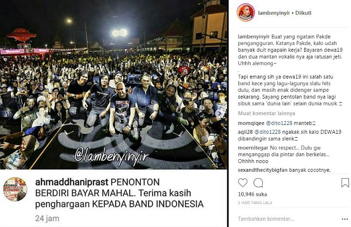 Ahmad Dhani Disindir Soal Utang