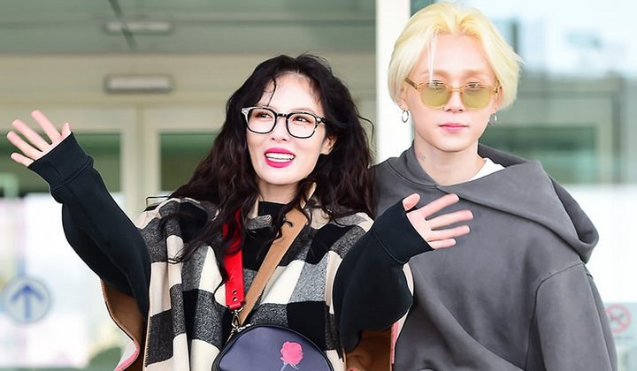 Foto: Ceria Tampil Berdua Bersama HyunA di Bandara, Netter Komentari Cara E’Dawn Memakai Celana 