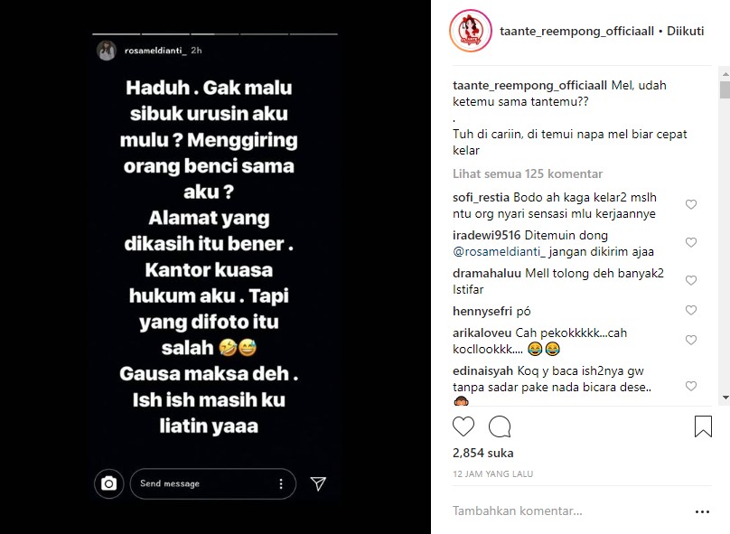 Rosa Meldianti Beri Alasan Soal Tudingan Ngumpet