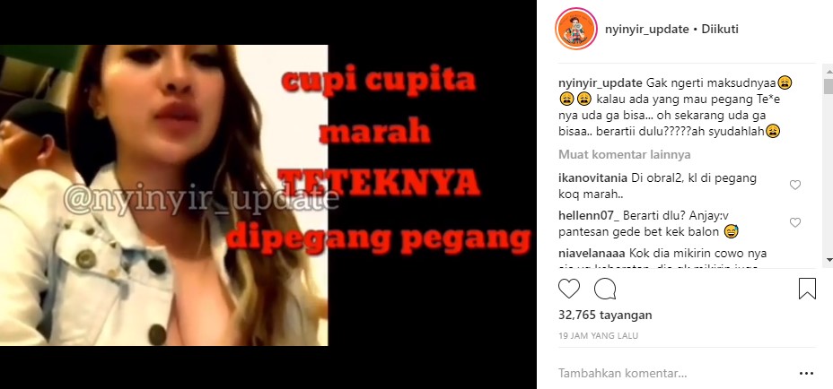 Cupi Cupita Sebut Kini Tak Ada yang Boleh Pegang Payudaranya