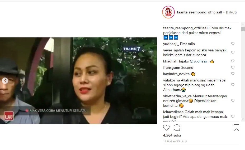 Mak Vera Diduga Tutupi Kebenaran Soal Rumor Judi