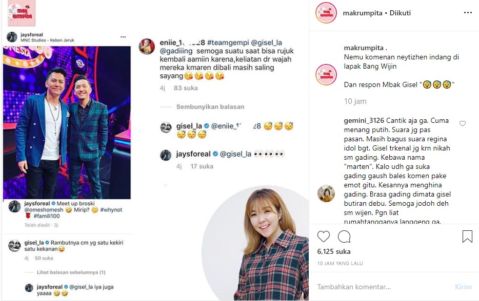 Gisella Anastasi Beri Jawaban Mengejutkan Usai Didesak Rujuk dengan Gading Marten