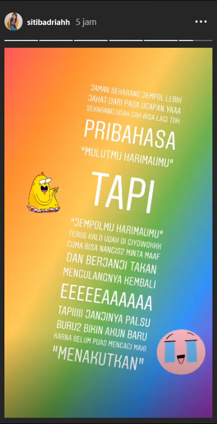 Instagram Story Siti Badriah