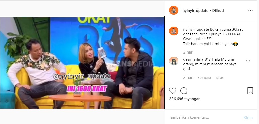 Barbie Kumalasari Sesumbar Punya Berlian 1600 Karat, Malah Ditertawakan Netter Gara-Gara Kondisi HP