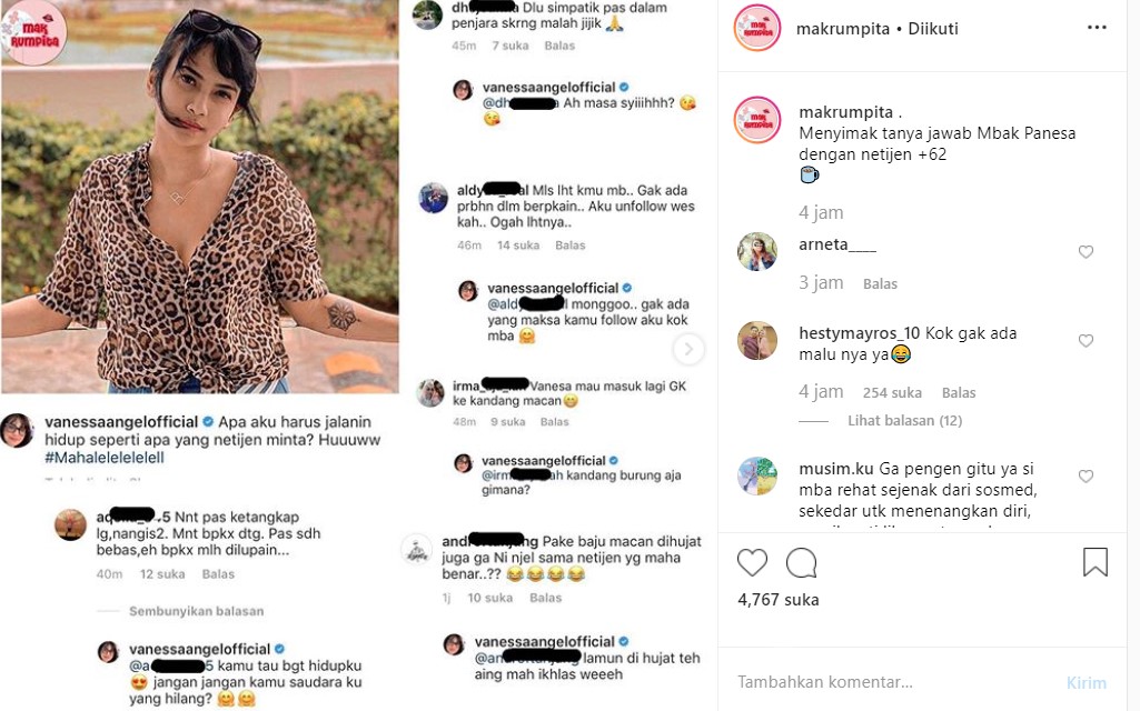 Rajin Balas Komentar Netter, Jawaban Vanessa Angel Malah Makin Undang Nyinyiran