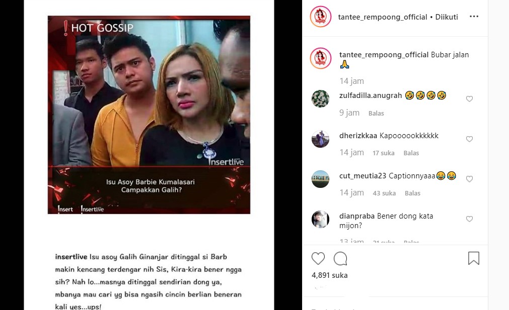 Isu Barbie Kumalasari Campakkan Galih Heboh Mencuat, Netter Malah Bersyukur?