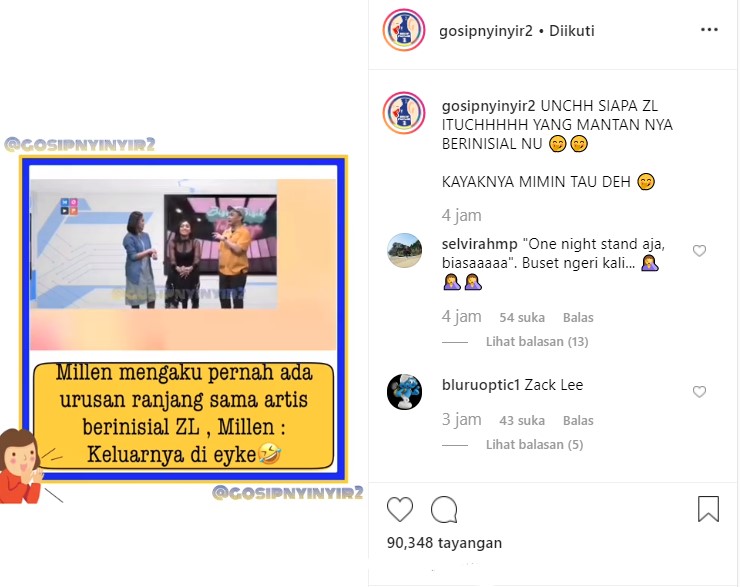 Millendaru Lantang Akui Pernah Berhubungan Intim dengan Artis ZL, Siapa?