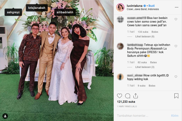 Lucinta Luna di Pernikahan Siti Badriah