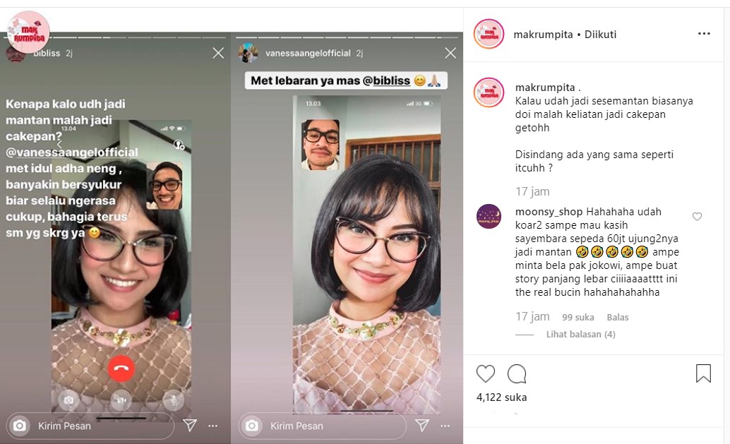 Bibi Ardiansyah Sebut Vanessa Angel Makin Cantik Seusai Jadi Mantan