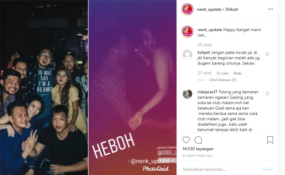 Gisella Anastasia Kepergok Dugem, Joget Heboh Bareng Pria Bukan Wijin Jadi Sorotan