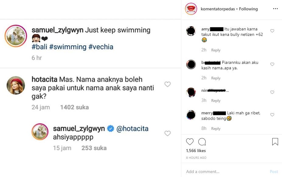 Franda Ngegas Samuel Zylgwyn Santai Izinkan Nama Anak