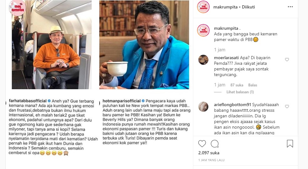 Saling \'Angkuh\' Soal Prestasi dan Kekayaan, Hotman Paris-Farhat Abbas Kini Tuai Respons Serupa