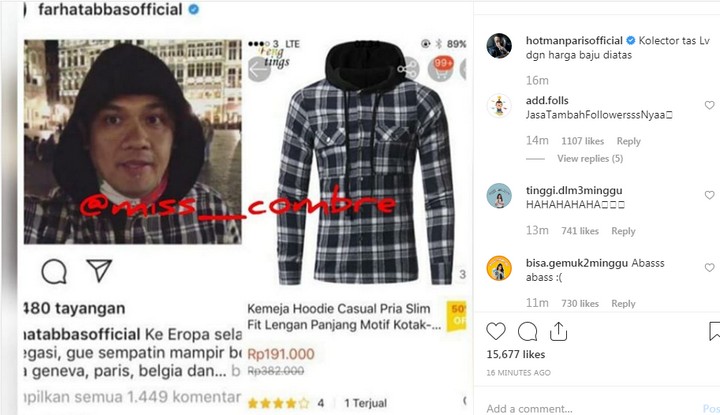 Akui Mampu Borong Barang di LV, Harga Baju Farhat Abbas Dibongkar Hotman Paris Tak Sampai Rp200 Ribu