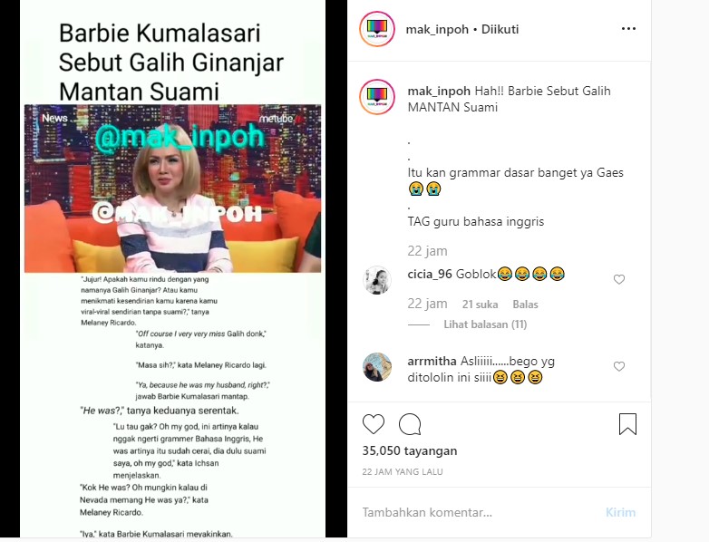 Status Galih Ginanjar Sebagai Suami Barbie Kumalasari Mendadak Dipertanyakan Cuma Karena Hal Ini