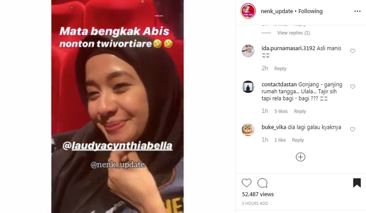 Laudya Cynthia Bella Mewek Nonton Film Reza Rahadian, Netter Sangkut Pautkan dengan Rumah Tangga