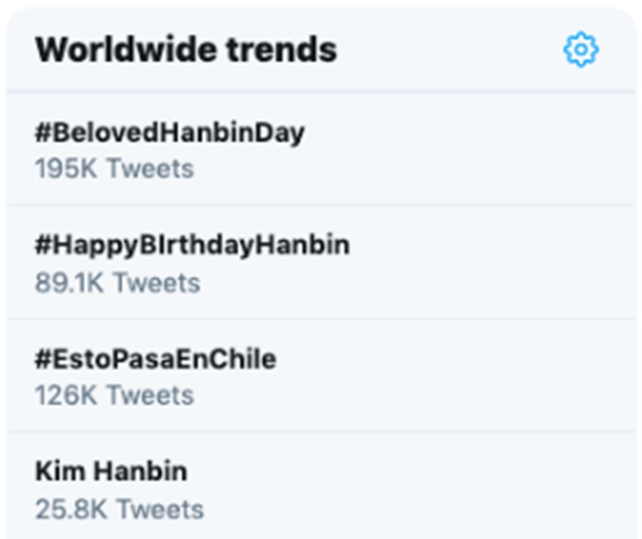 Hanbin trending topic