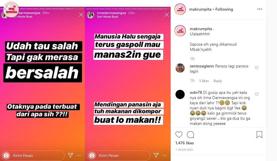 Irma Darmawangsa Sindir Wanita Halu Tak Merasa Bersalah, Tantang \'Peperangan\' ke Barbie Kumalasari?