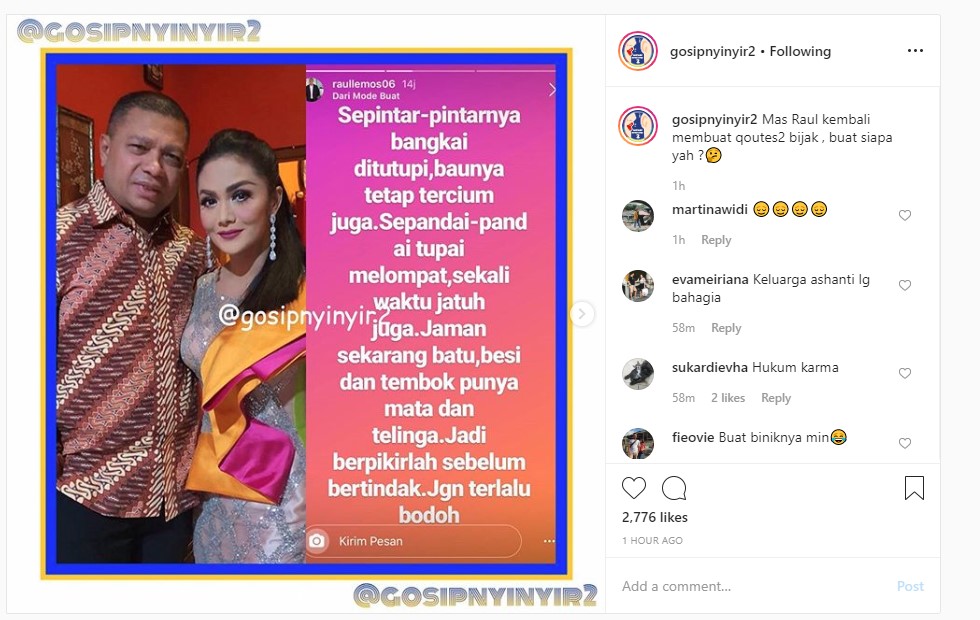 Diduga Kembali Isyaratkan Rumah Tangga \'Tak Beres\', Suami Krisdayanti Malah Tuai Sindiran