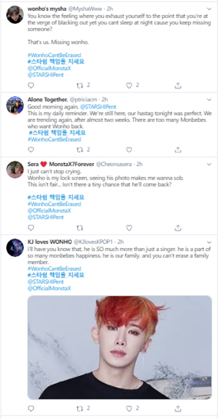 Fans Wonho Eks Monta X Setia Beri Dukungan, Tagar Ini Bergemuruh di Twitter