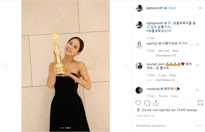 Bangga Jadi Aktris Terbaik, Jo Yeo Jeong dan Song Hye Kyo Malah Lempar