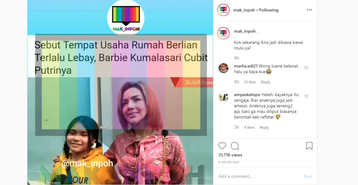 Barbie Kumalasari Cubit Sang Anak Saat Singgung Toko Berlian, Khawatir Terbukti Halu?