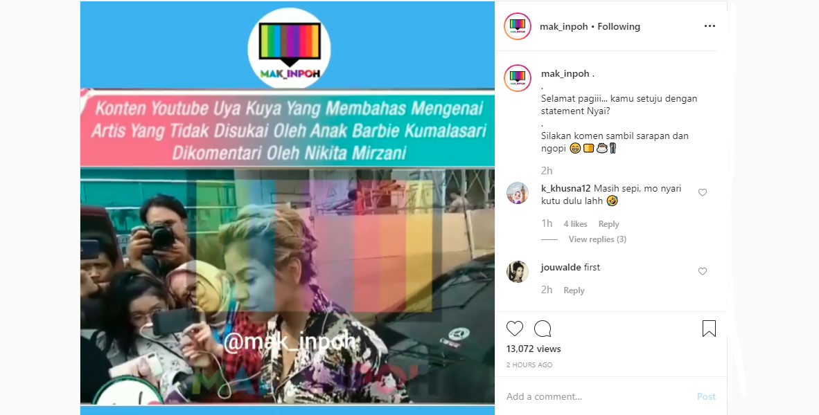 Uya Kuya Bantah Settingan, Nikita Mirzani Ngotot Sebut Anak Barbie Kumalasari \'Diperalat\'