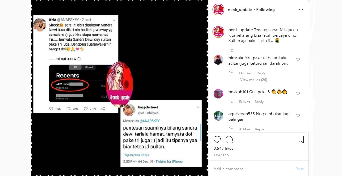 Penilaian Suami Soal Sandra Dewi Kelewat Hemat Terbukti Lewat Curhatan Netizen Ini