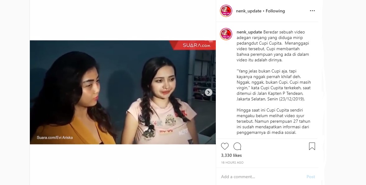 Bantahan Soal Video Syur Tak Digubris, Cupi Cupita Tegas Akui Masih Perawan Direspons Sama?