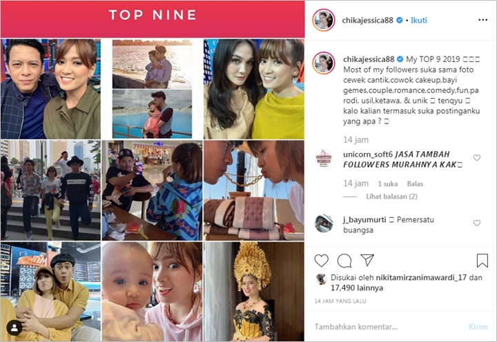 Tutup Tahun, Chika Jessica Bagikan 9 Foto Yang Paling Disukai di Instagram