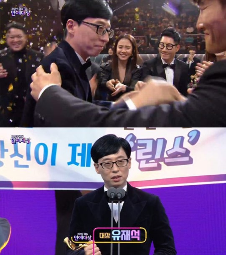 Raih Piala Daesang Di SBS Entertainment Awards 2019, Yoo Jae Suk Singgung Sulli Dan Goo Hara