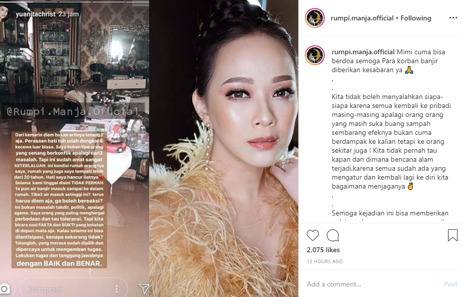 Yuanita Christiani Dongkol Rumah Orangtua Perdana Kebanjiran, Anies Baswedan Justru Ramai Dibela