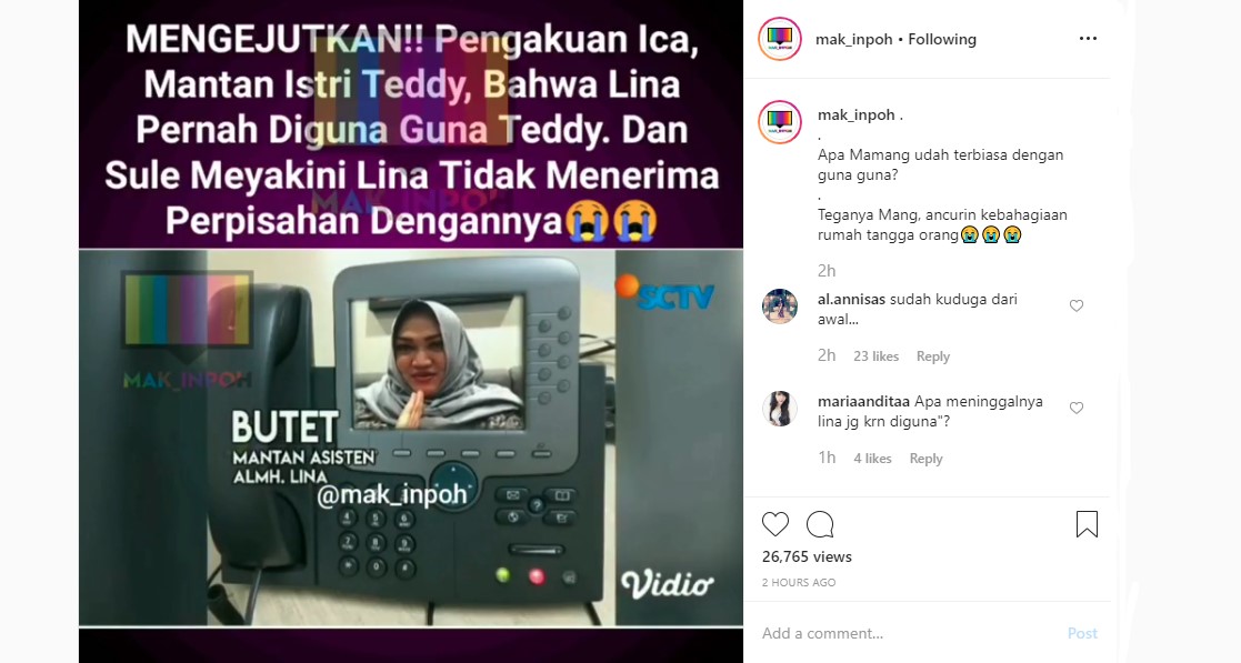 Terkuak Bukti Lina Eks Istri Sule Kena Guna-guna Teddy, Kecaman Langsung Menyeruak