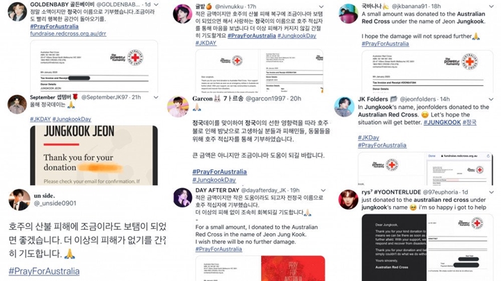Berhati Mulia, Fans Jungkook BTS Donasi Untuk Kebakaran Australia Atas Nama Idolanya