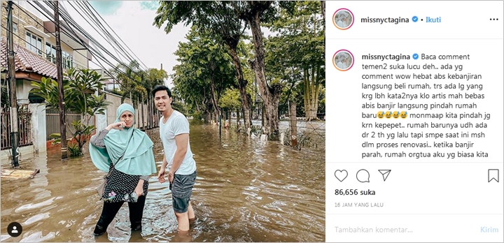 Dicibir Gara-Gara Pindah Rumah Pasca Jadi Korban Banjir Jakarta, Nycta Gina Beri Penjelasan