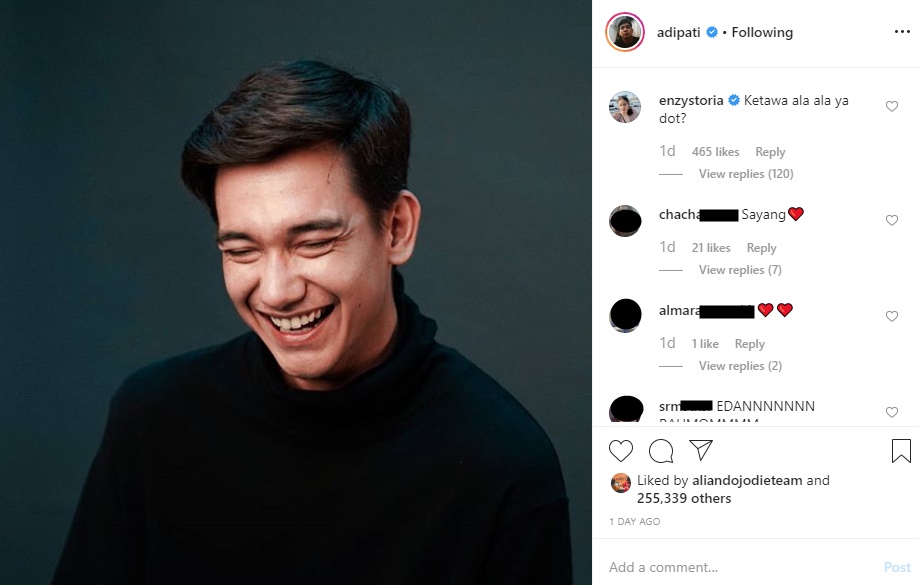 Nimbrung di Unggahan Adipati Dolken, Enzy Storia Sontak Curi Perhatian ‘Mak Comblang’