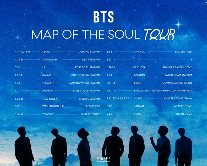Siap Comeback, BTS Umumkan Jadwal Konser 2020 \'Map Of The Soul Tour\'