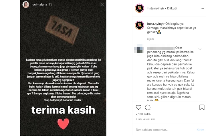 Ngaku Pakai Narkoba Karena Depresi, Lucinta Luna Langsung Disentil Soal Kejujuran