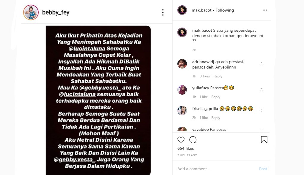 Sama-Sama Berteman Baik, Bebby Fey Netral di Konflik Lucinta Luna dan Gebby Vesta Sambil Doakan Ini