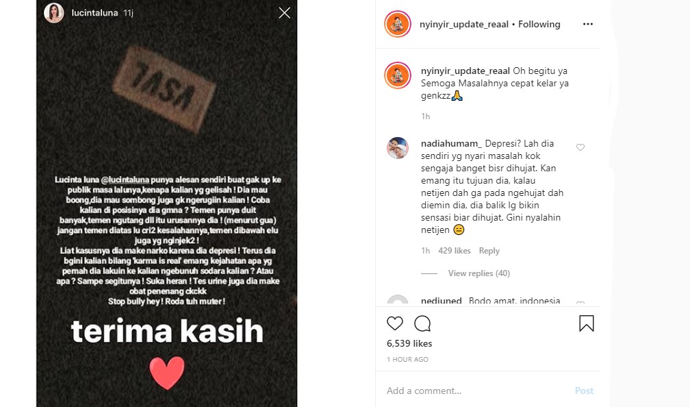 Lucinta Luna Tetap Tuai Dukungan Meski Positif Narkoba, Barbie Kumalasari Komentar Begini