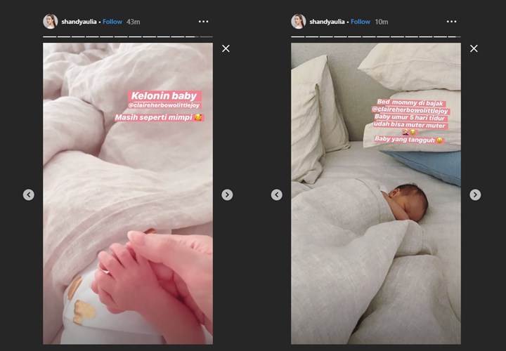 shandy aulia membagikan momen bersama dengan claire herbowo di Instagram Story