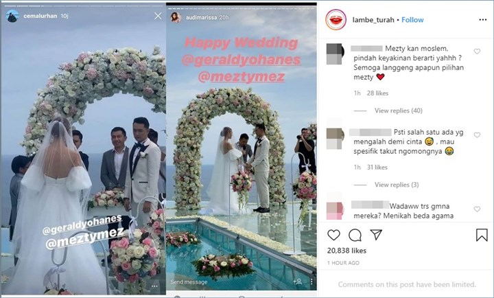 gerald yohanes dan mezty mez resmi menikah