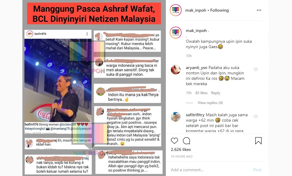 BCL Manggung Lagi, Netizen Malaysia Kritik Sambil Singgung Masa Iddah