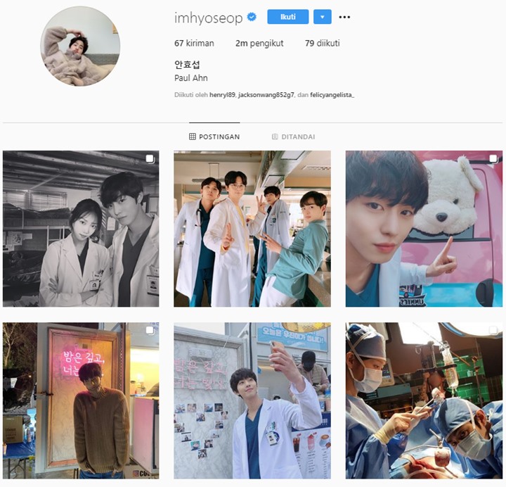 Popularitas Meroket, Ahn Hye Seop Raup 1 Juta Followers di Instagram Pasca \'Dr. Romantic 2\'